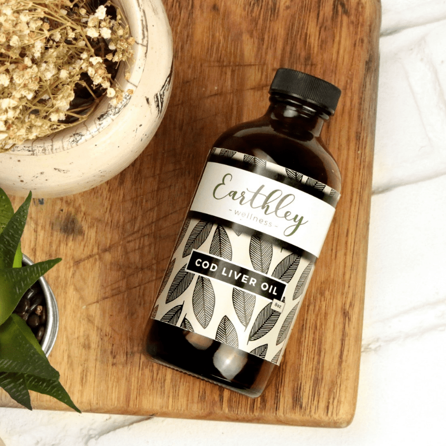 bottle of cod liver oil